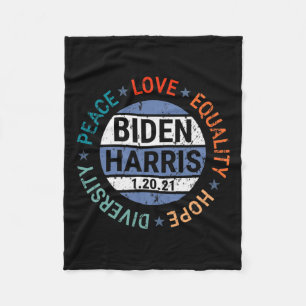 Harris Peace Liebe Equality Hope Diversity Januar Fleecedecke