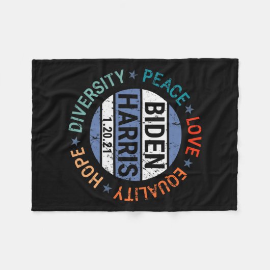 Harris Peace Liebe Equality Hope Diversity Januar Fleecedecke (Vorderseite (Horizontal))