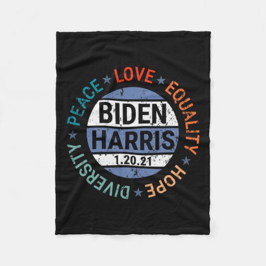 Harris Peace Liebe Equality Hope Diversity Januar Fleecedecke (Vorderseite)