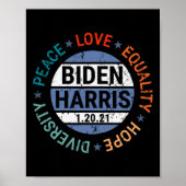 Harris Peace Liebe Equality Hope Diversity Januar Poster (Vorne)