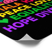 Harris Peace Liebe Equality Hope Diversity Poster (Ecke)