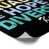 Harris Peace Liebe Equality Hope Diversity Retro Poster (Ecke)