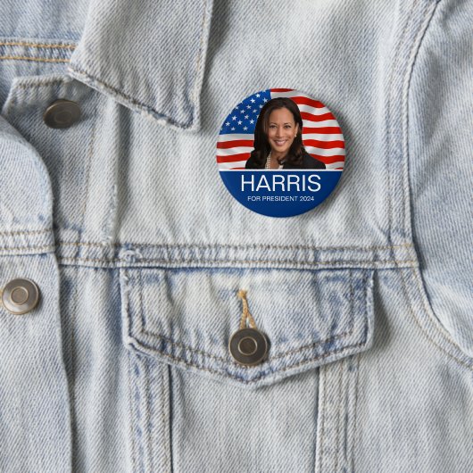 Harris: Präsident 2024 Button (Beispiel)