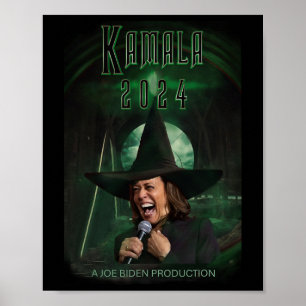 Harris-Präsident lacht Hexe der Leas Poster