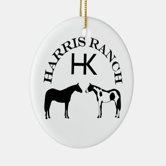 Harris-Ranch-Logo Keramik Ornament (Rechts)