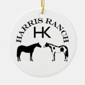 Harris-Ranch-Logo Keramik Ornament (Vorne)