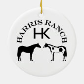 Harris-Ranch-Logo Keramik Ornament (Hinten)