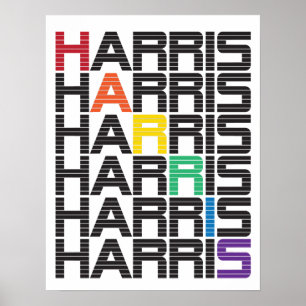HARRIS Regenbogen-Textstapel Poster