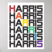 HARRIS Regenbogentexte Poster (Vorne)