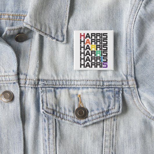 HARRIS-Regenbogentextstapel Button (Beispiel)