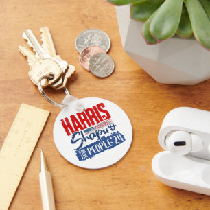Harris Shapiro 2024 für die US-Flagge des Volkes Schlüsselanhänger