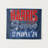 Harris Shapiro 2024 für die US-Flagge des Volkes Wandteppich (Vorderseite (Horizontal))