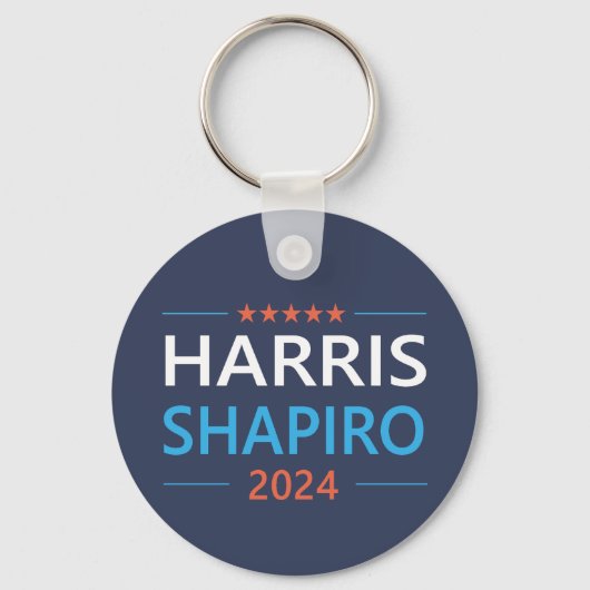 Harris Shapiro 2024 Kamala Harris Democrat Schlüsselanhänger (Vorderseite)