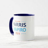Harris Shapiro 2024 Kamala Harris Democrat Tasse (Vorderseite Links)