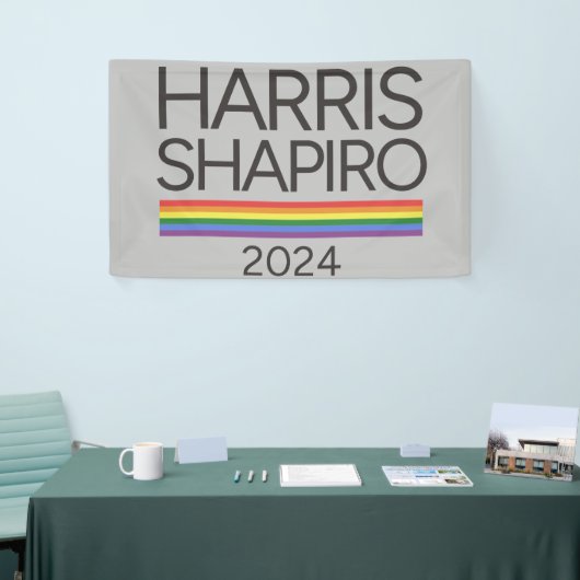 Harris Shapiro 2024 LGBTQ Pride Kamala Harris Banner (Messeveranstaltung)