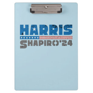 Harris Shapiro 2024 Patriotischer Vintage-Streifen Klemmbrett