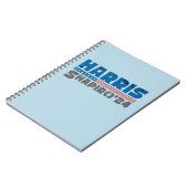 Harris Shapiro 2024 Patriotischer Vintager Streife Notizblock (Linke Seite)