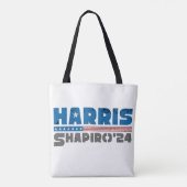 Harris Shapiro 2024 Patriotischer Vintager Streife Tasche (Rückseite)