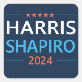 Harris Shapiro 2024 Quadratischer Aufkleber (Vorderseite)