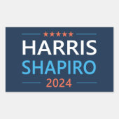 Harris Shapiro 2024 Rechteckiger Aufkleber (Vorderseite)