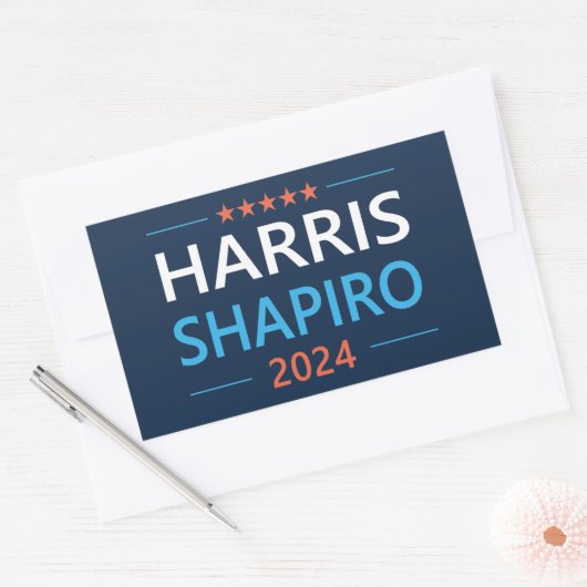Harris Shapiro 2024 Rechteckiger Aufkleber (Umschlag)