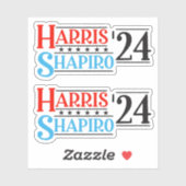 Harris Shapiro 2024 Retro-Kampagne Aufkleber (Blatt)