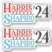 Harris Shapiro 2024 Retro-Kampagne Aufkleber (Vorderseite)