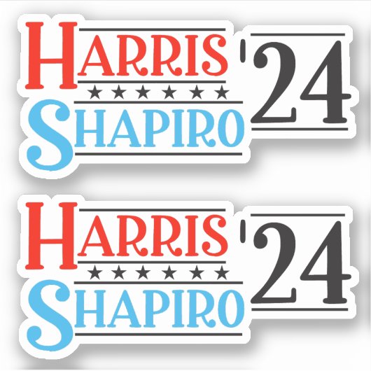 Harris Shapiro 2024 Retro-Kampagne Aufkleber (Vorderseite)