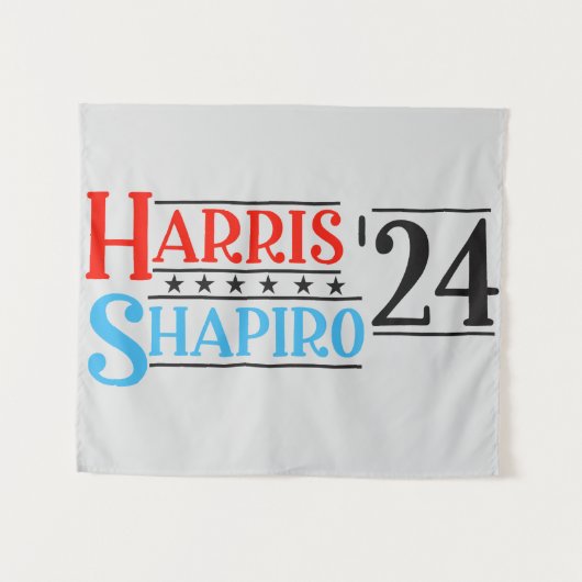 Harris Shapiro 2024 Retro-Kampagne Wandteppich (Vorderseite (Horizontal))