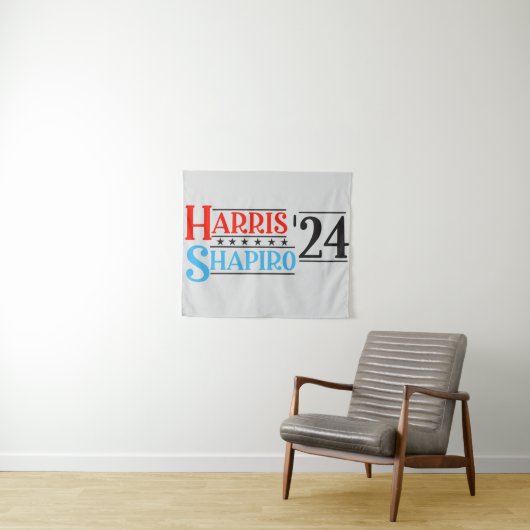 Harris Shapiro 2024 Retro-Kampagne Wandteppich (Beispiel (Horizontal))