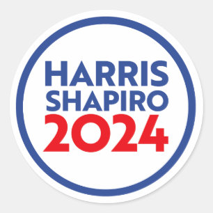 HARRIS SHAPIRO 2024 RUNDER AUFKLEBER