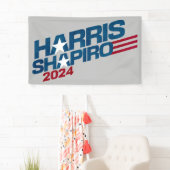 Harris Shapiro 2024 US Flagge Patriotic Banner (Insitu)