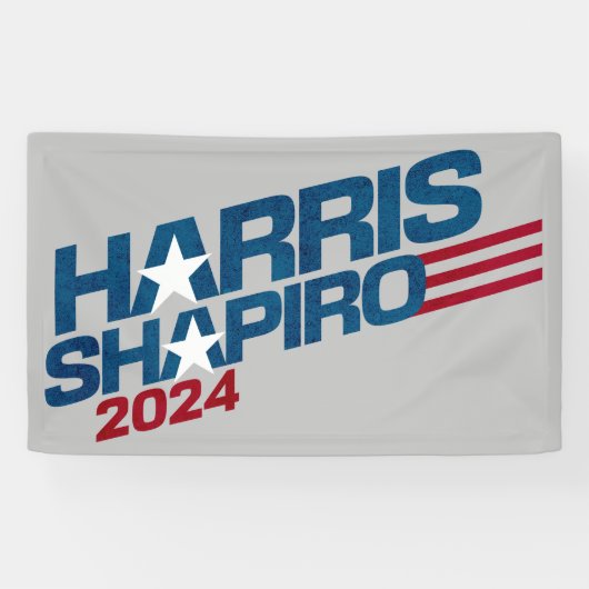 Harris Shapiro 2024 US Flagge Patriotic Banner (Horizontal)