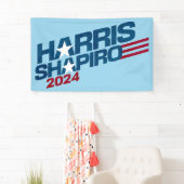 Harris Shapiro 2024 US Flagge Patriotic Banner (Insitu)