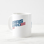 Harris Shapiro 2024 US Flagge Patriotic Kaffeetasse (Vorderseite Links)