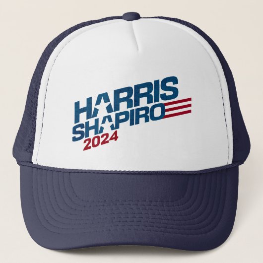 Harris Shapiro 2024 US Flagge Patriotic Truckerkappe (Vorderseite)