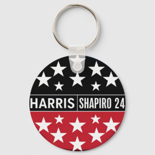 Harris-Shapiro 2024 Vintage Präsidentin Kamala Schlüsselanhänger