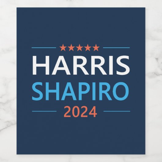 Harris Shapiro 2024 Weinetikett (Einzelnes Label)