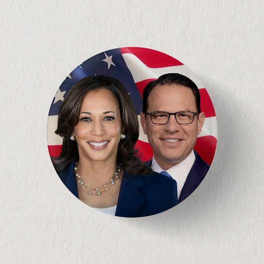 Harris Shapiro für Amerika 2024 Button (Vorderseite)