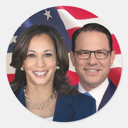 Harris Shapiro für Amerika 2024 Runder Aufkleber (Vorderseite)