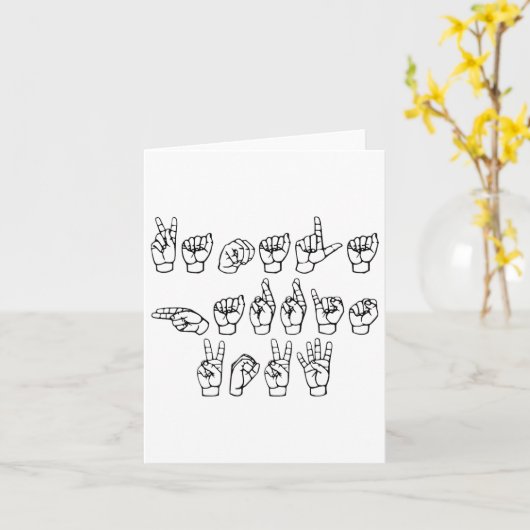 Harris Sign Language Karte (Gelbe Blume)