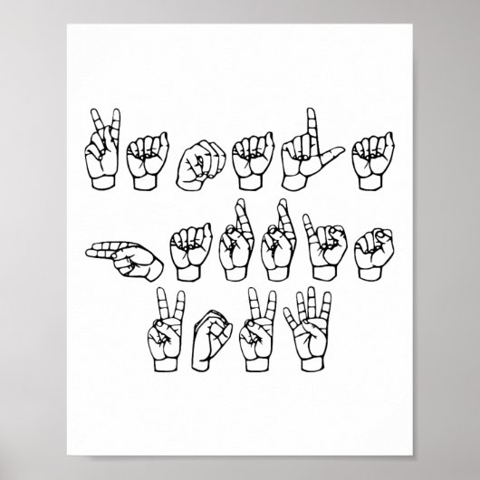Harris Sign Language Poster (Vorne)