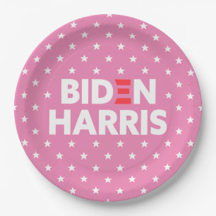 Harris-Sterne-Muster Pink Pappteller