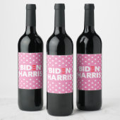 Harris-Sterne-Muster Pink Weinetikett (Flaschen)