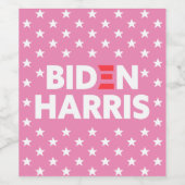 Harris-Sterne-Muster Pink Weinetikett (Einzelnes Label)