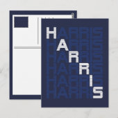 Harris-Textstapel Postkarte (Vorne/Hinten)