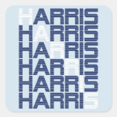HARRIS-Textstapel Quadratischer Aufkleber (Vorderseite)