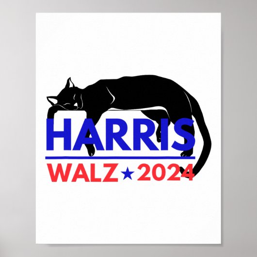 Harris Tim Waltz Harris Waltz 2024 Harris Cat Poster (Vorne)