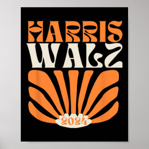 Harris Tim Walz 2024 Wahl 2024 Harris Waltz  Poster