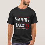 Harris Tim Walz 2024 Wir gehen nicht zurück T-Shirt (Vorderseite)